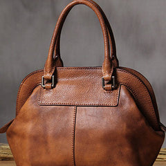 Handmade Leather handbag purse shoulder bag for women leather shopper bag