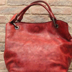 Handmade Leather Handbag Vintage Shoulder Bag Tote For Women Leather Shopper Bag