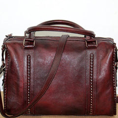 Genuine Handmade Vintage Leather Handbag Shoulder Bag Women Leather Purse