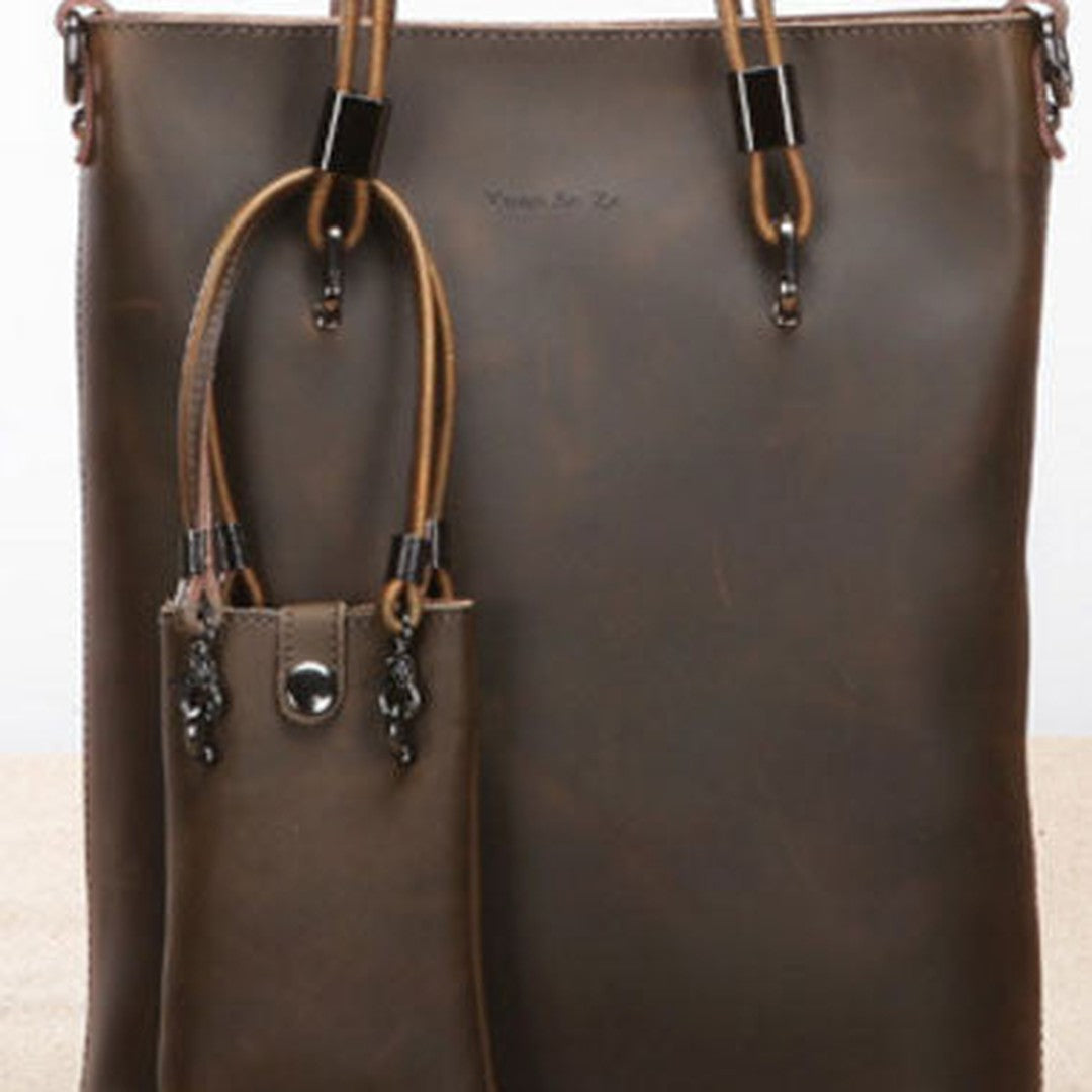 Handmade Leather handbag shoulder bag large tote for women leather shopper bag