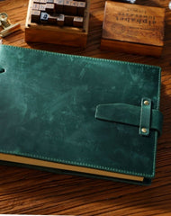 Green Leather Bound Sketchbook A5 Leather Sketchbook Leather Bound Journal