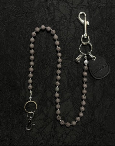 Coffee Ball Wallet Chain Ball Pants Chain Lavastone Bead Wallet Chain