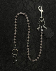 Coffee Ball Wallet Chain Ball Pants Chain Lavastone Bead Wallet Chain