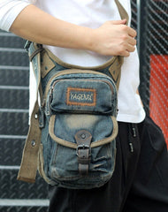 Denim Belt Bag Denim Waist Bag Blue Jean Shoulder Bag Jean Messenger Bag