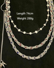 Long Ball Wallet Chains Pearl Wallet Chain Triple Ball Wallet Chain