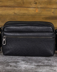 Small Italian Leather Crossbody Bag Mens Black Leather Crossbody Bag Messenger Bag