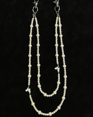 Pearl Bead Wallet Chain for Women Long Double Beaded Wallet Chain