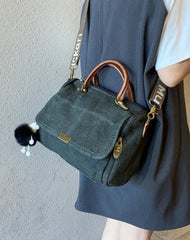 Green Convertible Canvas Crossbody Bag Handbag Women Canvas Convertible Backpack Shoulder Bag