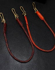 The Best Leather Braided Biker Wallet Chains Handmade Leather Pants Chain For Men - EverHandmade
