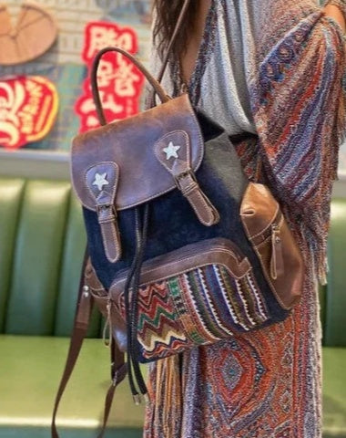 Womens Vintage Boho Style Backpack 