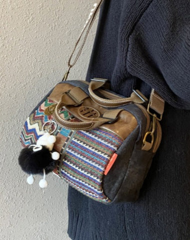Embroidery Boho Shoulder Bag Women Canvas Small Boho Handbag Small Boho Crossbody Bag