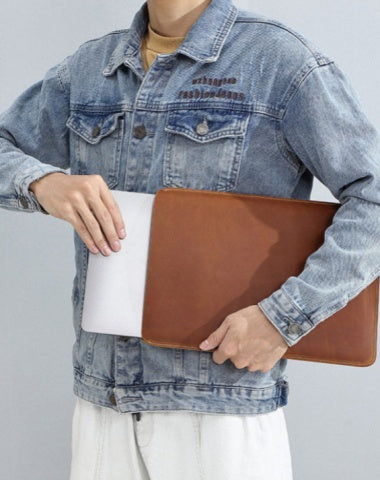 Brown Leather Laptop Case 13 inches Mens 13 Leather Case for Laptop