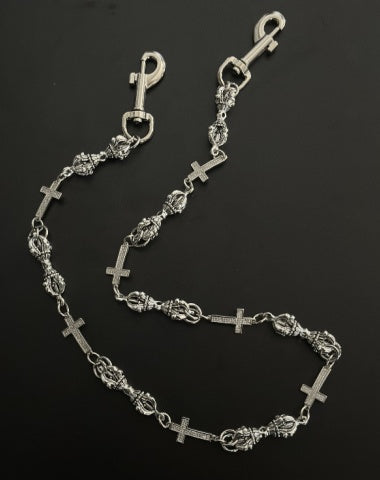 Mens Cross Wallet Chain Cool Vajra Biker Wallet Chain For Men