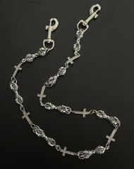 Mens Cross Wallet Chain Cool Vajra Biker Wallet Chain For Men