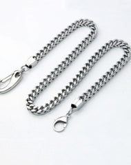 Silver Square Stainless Steel Wallet Chain Biker Wallet Chain Cool Silver Pants Chain For Men