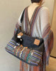 Boho Crossbody Bag Women Gray Canvas Ladies Handbags Canvas Boho Shoulder Bag Boho Handbag