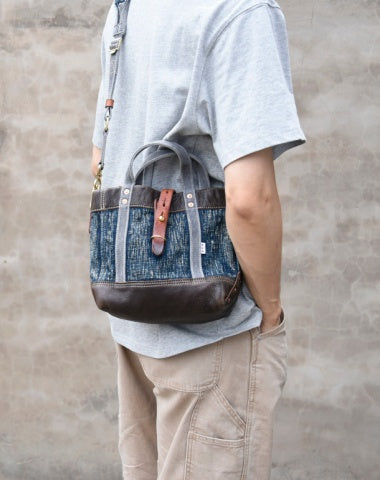 Denim Mini Tote Crossbody Bag Women 