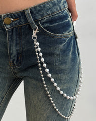 Pearl Wallet Chain for Women Womens Ball Wallet Chain Double Wallet Chain
