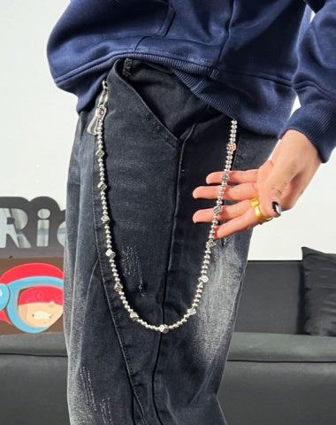 Dice Beaded Wallet Chain Ball Chain for Wallet Long Ball Wallet Chain