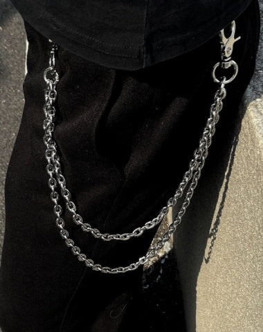 Double Wallet Chain Double Link Wallet Chain for Men Long Wallet Chain