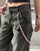 Long Ball Pants Chain Pink Ball Wallet Chain Women Beaded Wallet Chain Pearl Bead Wallet Chain