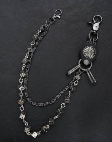 Dice Double Wallet Chain Dice Wallet Chain Double Link Wallet Chain for Men