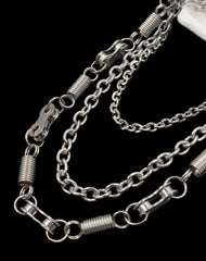Cool Mens Silver Three Layers Pants Chains Silver Cool Triple Biker Wallet Chain For Men