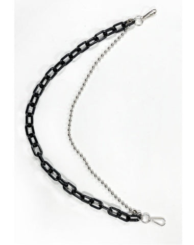 Cute Womens Black Plastics Jeans Chain Colorful Light Double Layers Panties Chains For Women