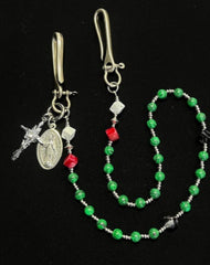 Green Beaded Wallet Chain Green Stone Long Bead Wallet Chain for Women