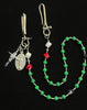 Green Beaded Wallet Chain Green Stone Long Bead Wallet Chain for Women