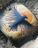 Crow Tooled Leather Key Wallet Key Holders with Card Holder Crow Leather Key Wallets for Men