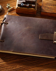 Dark Brown Leather Bound Sketchbook A5 Leather Sketchbook Leather Bound Journal