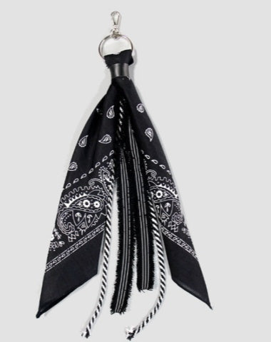 Black Paisley Bandana Pants Chain