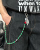 Beaded Wallet Chain Green Stone Long Bead Wallet Chain for Women