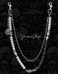 Pearl Wallet Chain Womens Double Wallet Chain Beaded Wallet Chain for Women