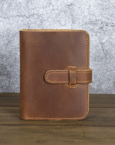 Leather Vertical Wallet with Buckle Mens Wallets Leather Vertical Bifold Wallet Billfold