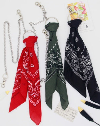 Paisley Bandana Kerchief Trousers Chain Pants Chains Biker Headscarf Jeans Chains Pants Chain