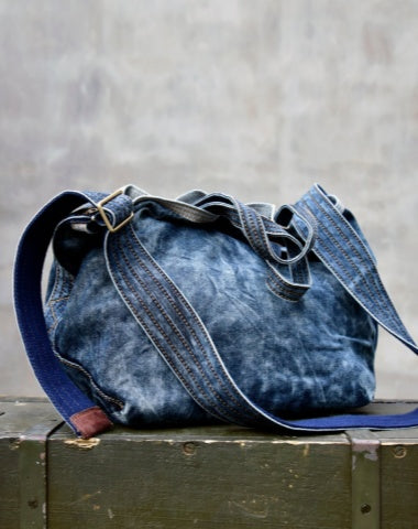 Blue Jean Tote Bag Denim Tote Handbag Denim Tote Bag Women Blue Denim Tote Shoulder Bag