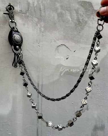 Dice Wallet Chain Double Link Wallet Chain for Men Double Wallet Chain