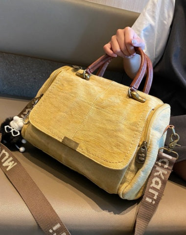 Light Green Convertible Canvas Handbag Crossbody Bag Women Canvas Convertible Backpack Shoulder Bag