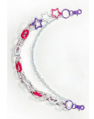 Cute Womens Star Plastics Jeans Chain Colorful Light Double Layers Panties Chains For Women