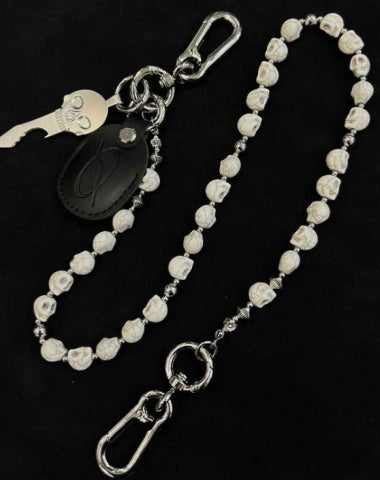 White Skull Head Wallet Chain White Skull Chain for Wallet Skull Wallet Chains
