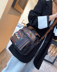 Canvas Convertible Boho Crossbody Bag Women Gray Canvas Convertible Boho Crossbody Handbags Backpack
