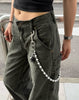 Long Ball Pants Chain White Ball Wallet Chain Women Beaded Wallet Chain Bead Wallet Chain