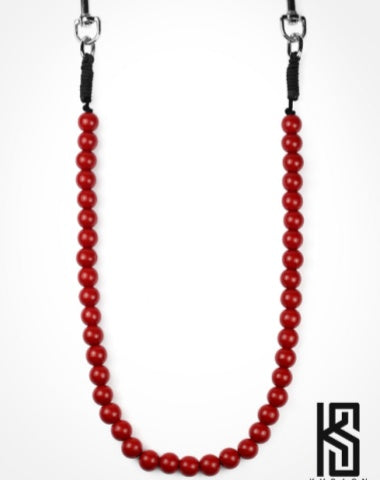 Wooden Beaded Wallet Chain Ball Wallet Chain Red Wallet Chain for Women