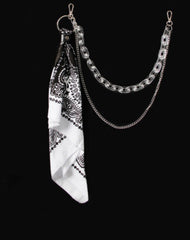 Transparent Paisley Bandana Resin Trousers Chain Pants Chain Biker Kerchief Headscarf Jeans Chains