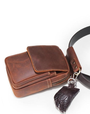 Leather Belt Pouch Mobile Phone Belt Holder Brown Leather Phone Holster Leather Cell Phone Holster
