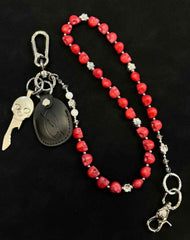 Red Skull Chain for Wallet Red Skull Head Wallet Chain Skull Wallet Chains