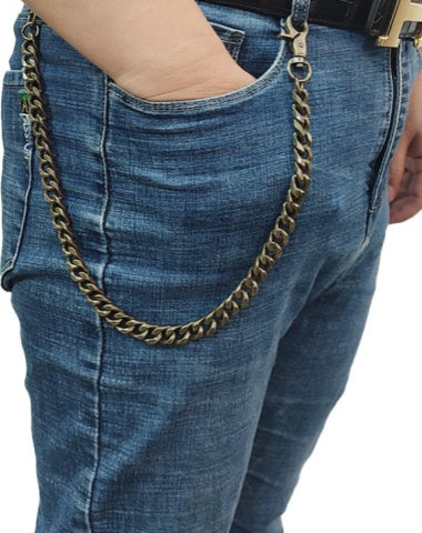 Brass Wallet Chain Biker Wallet Chain Cool Gold Pants Chain For Men
