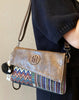 Women Bohemian Canvas Boho Shoulder Bag Canvas Boho Wristlet Purse Convertible Embroidery Canvas Bag